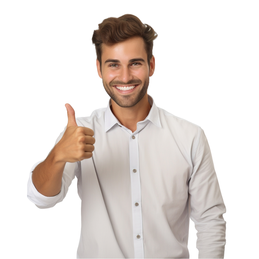 Smiling man ready to provide expert advice